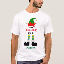 Der Onkel Elf Personalisierte Weihnachten T-Shirt