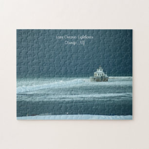Der Ontariosee-Leuchtturm "Ruhe vor dem Sturm " Puzzle