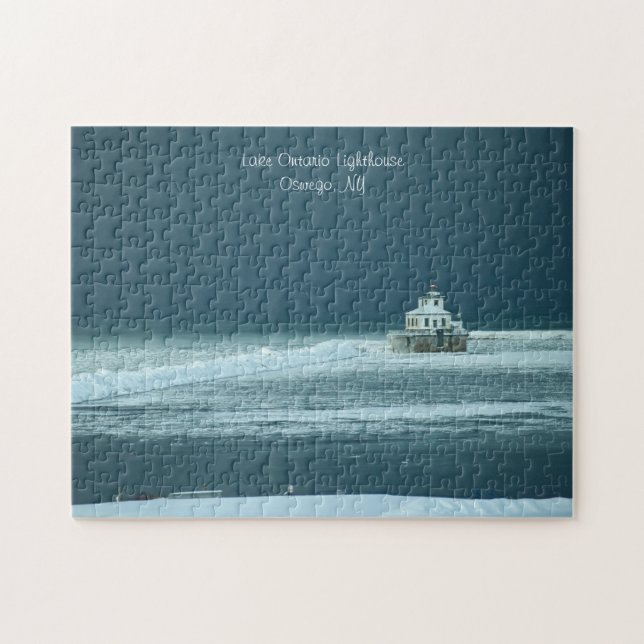 Der Ontariosee-Leuchtturm "Ruhe vor dem Sturm " Puzzle (Horizontal)