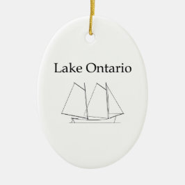 Der Ontariosee-Segelboot Keramikornament