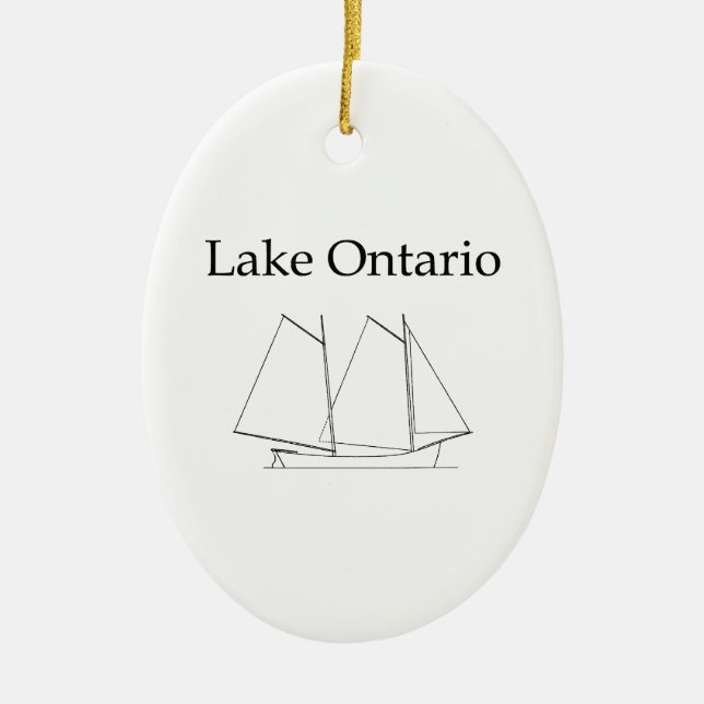 Der Ontariosee-Segelboot Keramikornament (Vorne)