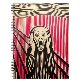 Der optische Täuschungsstil von Scream MUNCH BAUHA Notizblock