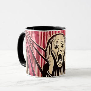 Der optische Täuschungsstil von Scream MUNCH BAUHA Tasse
