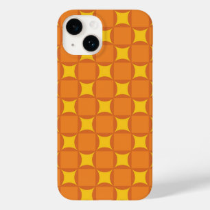 Der Orange 70er-Jahre-Stilkreis Case-Mate iPhone 14 Hülle