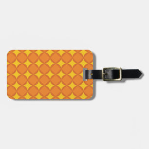 Der Orange 70er Jahre Styling-Kreis Gepäckanhänger