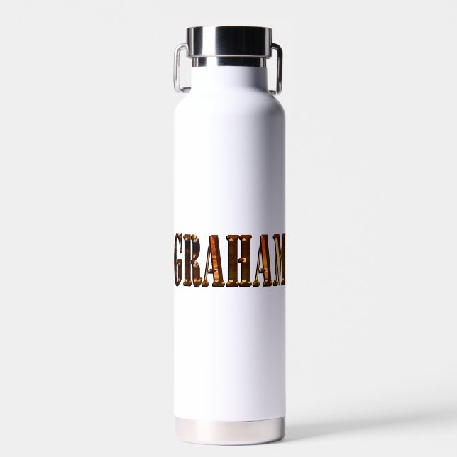 "Der Orange Dimension Name von Graham" Trinkflasche (Vorne)