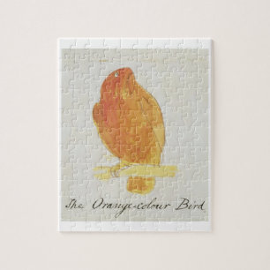 Der orange Farbvogel, von 'sechzehn Zeichnungen Puzzle