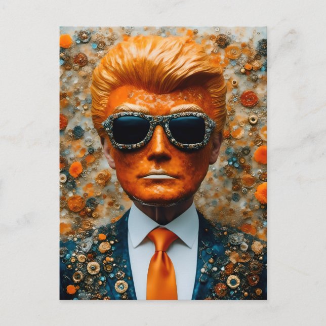 Der orange Mann Postkarte (Vorderseite)