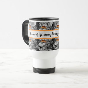 Der Orange Monarch Butterfly-Kaffee des Lebens Reisebecher