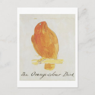 Der orangefarbene Vogel, von 'Sechzehn Zeichnungen Postkarte