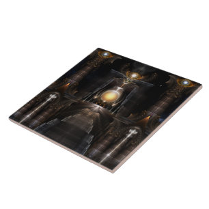 Der Orb des Fraktals Acrellis Art Tile Fliese