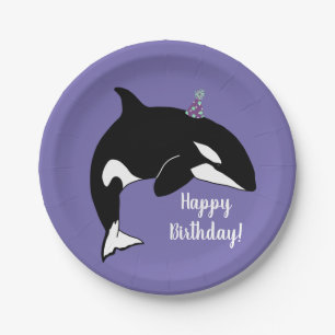 Der Orca Killer Whale zum Geburtstag Pappteller