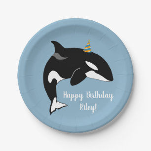 Der Orca Killer Whale zum Geburtstag  Pappteller