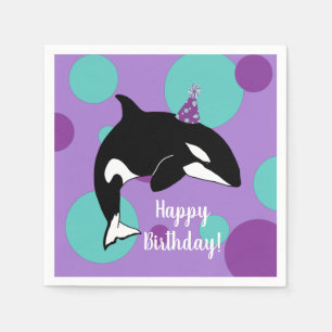 Der Orca Killer Whale zum Geburtstag Serviette