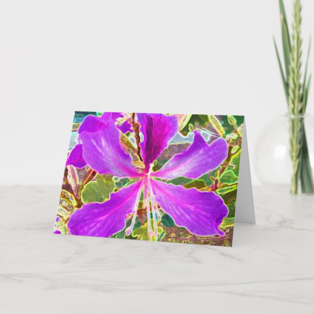 Der orchideenbaum feiertagskarte (Vorderseite)