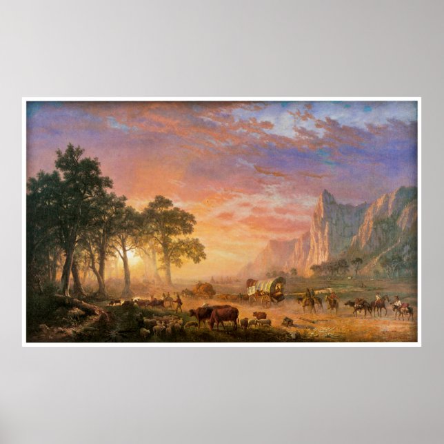 Der Oregon-Pfad von Albert Bierstadt 1869 Poster (Vorne)