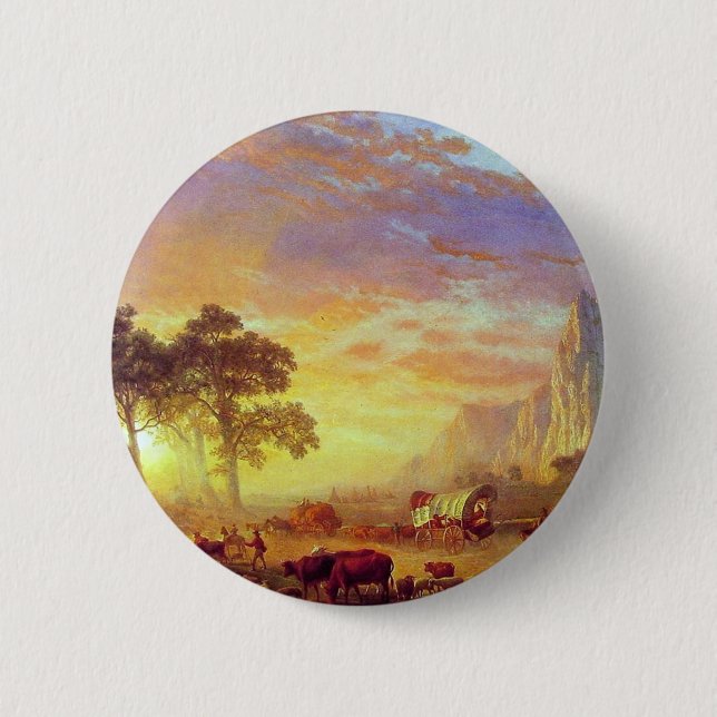 Der Oregon Trail - Albert Bierstadt Button (Vorderseite)