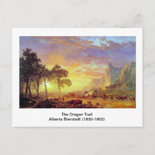 Der Oregon Trail, Albert Bierstadt Postkarte