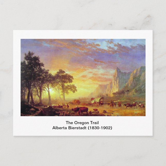 Der Oregon Trail, Albert Bierstadt Postkarte (Vorderseite)