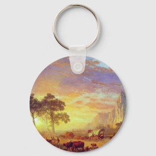 Der Oregon Trail - Albert Bierstadt Schlüsselanhänger