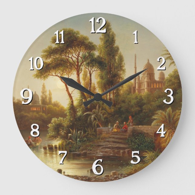 Der Orient im Abend Licht - Albert Rieger Große Wanduhr (Vorderseite)