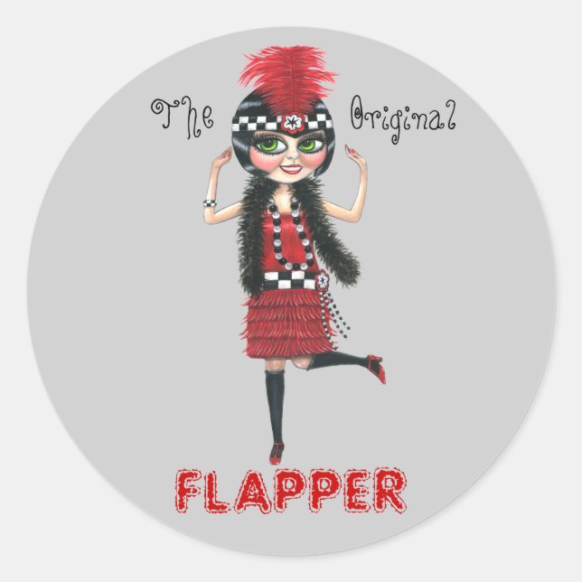 Der Original Flapper Roaring '20er Sticker Niedlic (Vorderseite)