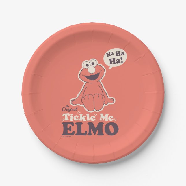 Der Original Tickle Me Elmo Pappteller (Vorderseite)