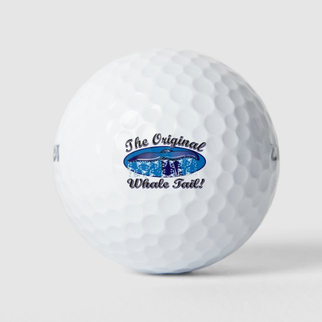 Der Original-Wal-Schwanz Golfball (Vorderseite)