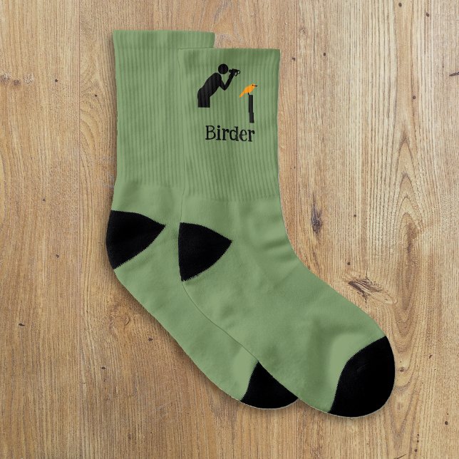 Der Ornithologe - Vogelbeobachter Typ und Ihr Text Socken (Von Creator hochgeladen)