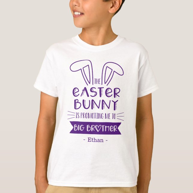 Der Osterhase bringt mich zum großen Bruder T-Shirt (Vorderseite)