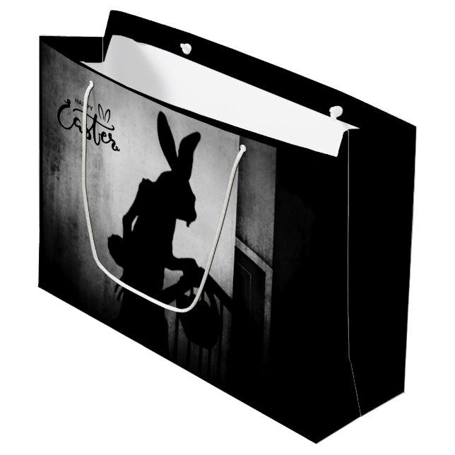 Der Osterhase kommt Große Geschenktüte (Vorderseite Schrägansicht)