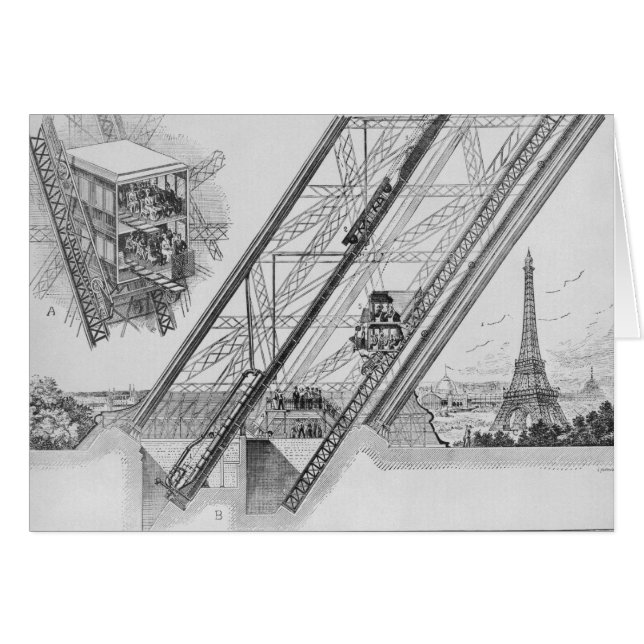 Der Otis-Aufzug im Eiffelturm (Vorderseite (Horizontal))