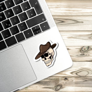 Der Outlaw-Totenkopf Cowboyhut-Totenkopf-Aufkleb Aufkleber