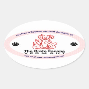 Der Oval-Aufkleber der Kiste entgeht Ovaler Aufkleber