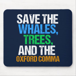 Der Oxford Comma Funny gerettet Mousepad