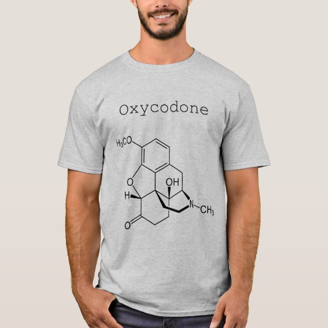 Der Oxycodone der Männer Molekül-Shirt T-Shirt (Vorderseite)