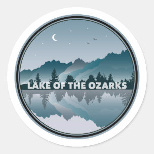 Der Ozarks-Missouri-See Runder Aufkleber