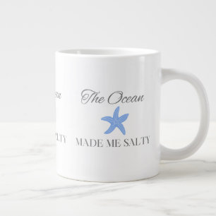 Der Ozean machte mich salzig, Lustiges Strand- & K Jumbo-Tasse
