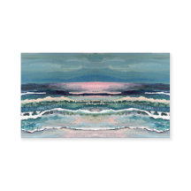 Der Ozean-Mondschein-Wellen-Strand-Visitenkarte