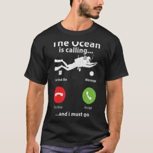 Der Ozean nennt Scuba Divers Diving Graphic T-Shirt