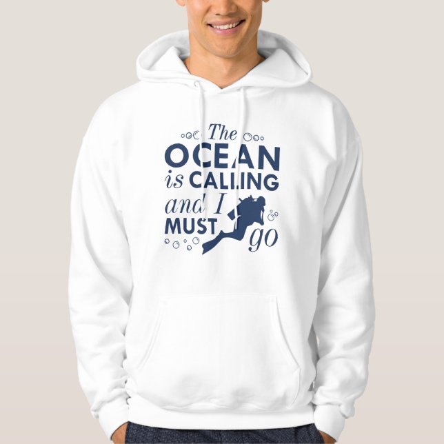 Der Ozean ruft Hoodie (Vorderseite)