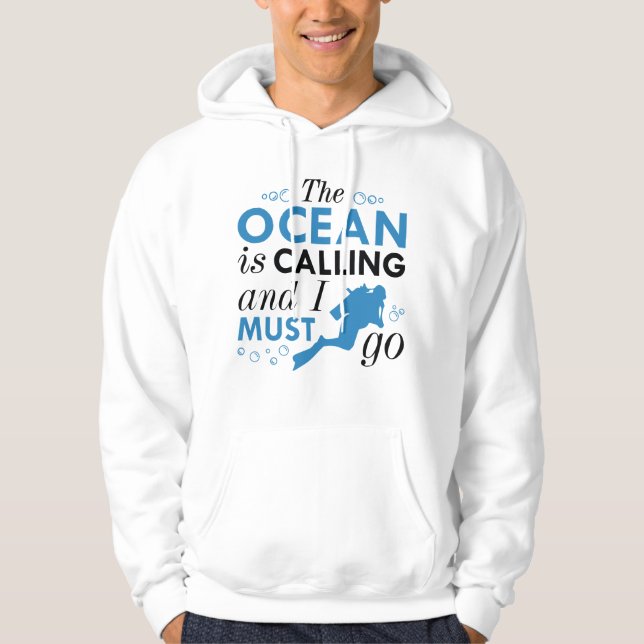 Der Ozean ruft Hoodie (Vorderseite)