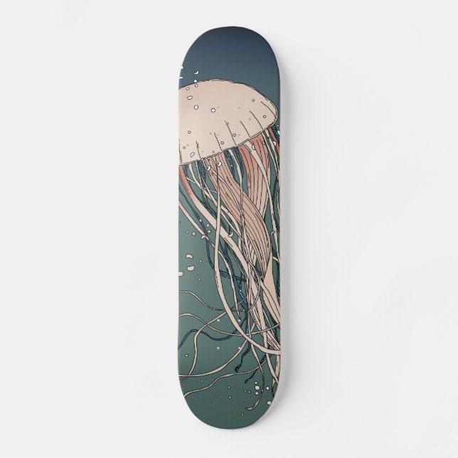 Der Ozean rührt das Herz Skateboard (Vorderseite)