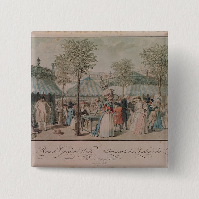 Der Palais Royal-Garten-Weg, 1787 Button (Vorderseite)