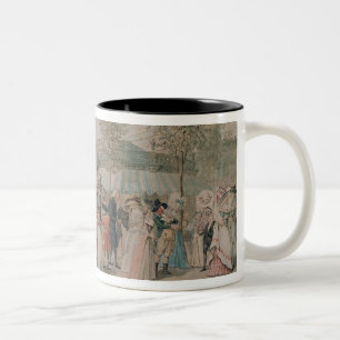 Der Palais Royal-Garten-Weg, 1787 Zweifarbige Tasse
