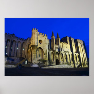 Der Palast des Papstes in Avignon bei Sonnenunterg Poster