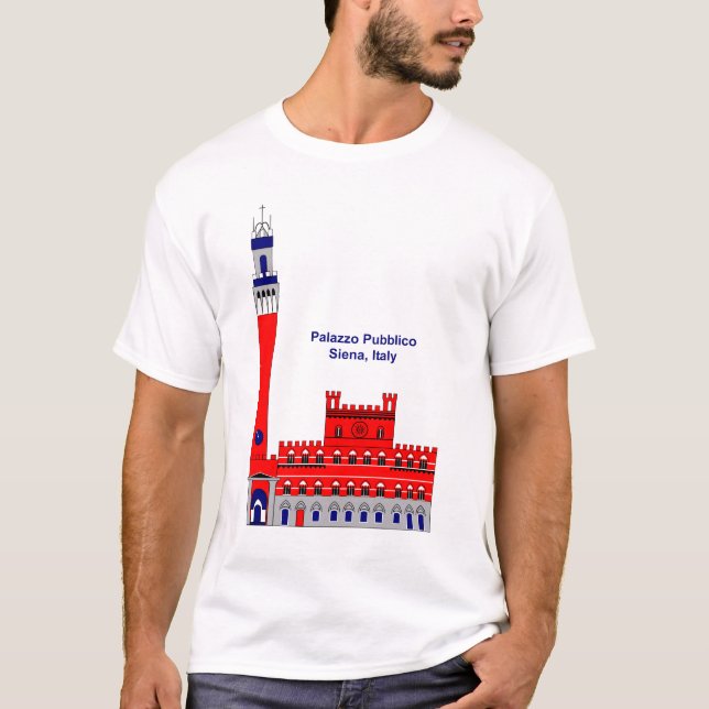 Der Palazzo Pubblico Inspiration - Siena, Italien T-Shirt (Vorderseite)