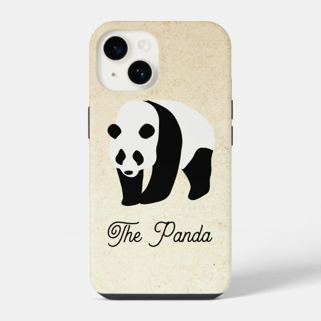Der Panda-Farbblock iPhone Hülle (Rückseite)