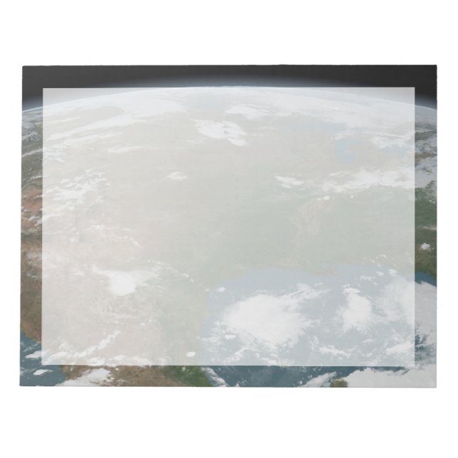 Der Panoramaplanet Erde und die USA. 2 Notizblock (Vorderseite)