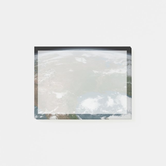 Der Panoramaplanet Erde und die USA. 2 Post-it Klebezettel (Vorderseite)